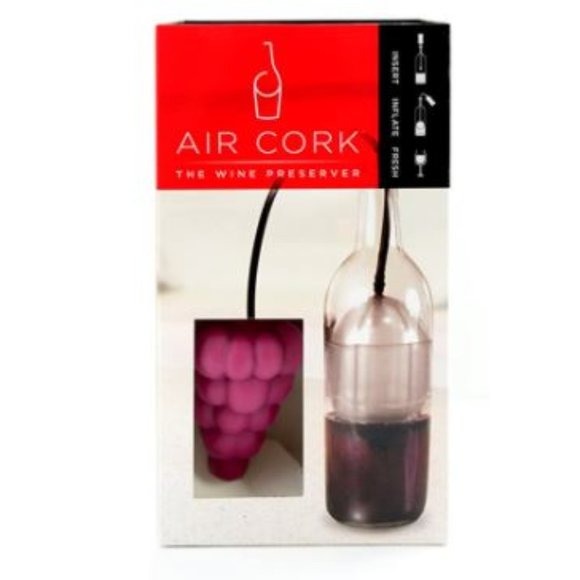 Air Cork Wine Preserver - Burgundy - Picture 1 of 6